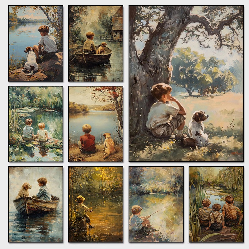 Outdoor Adventure For Kids - Affiche d'art Vintage pour chambre de