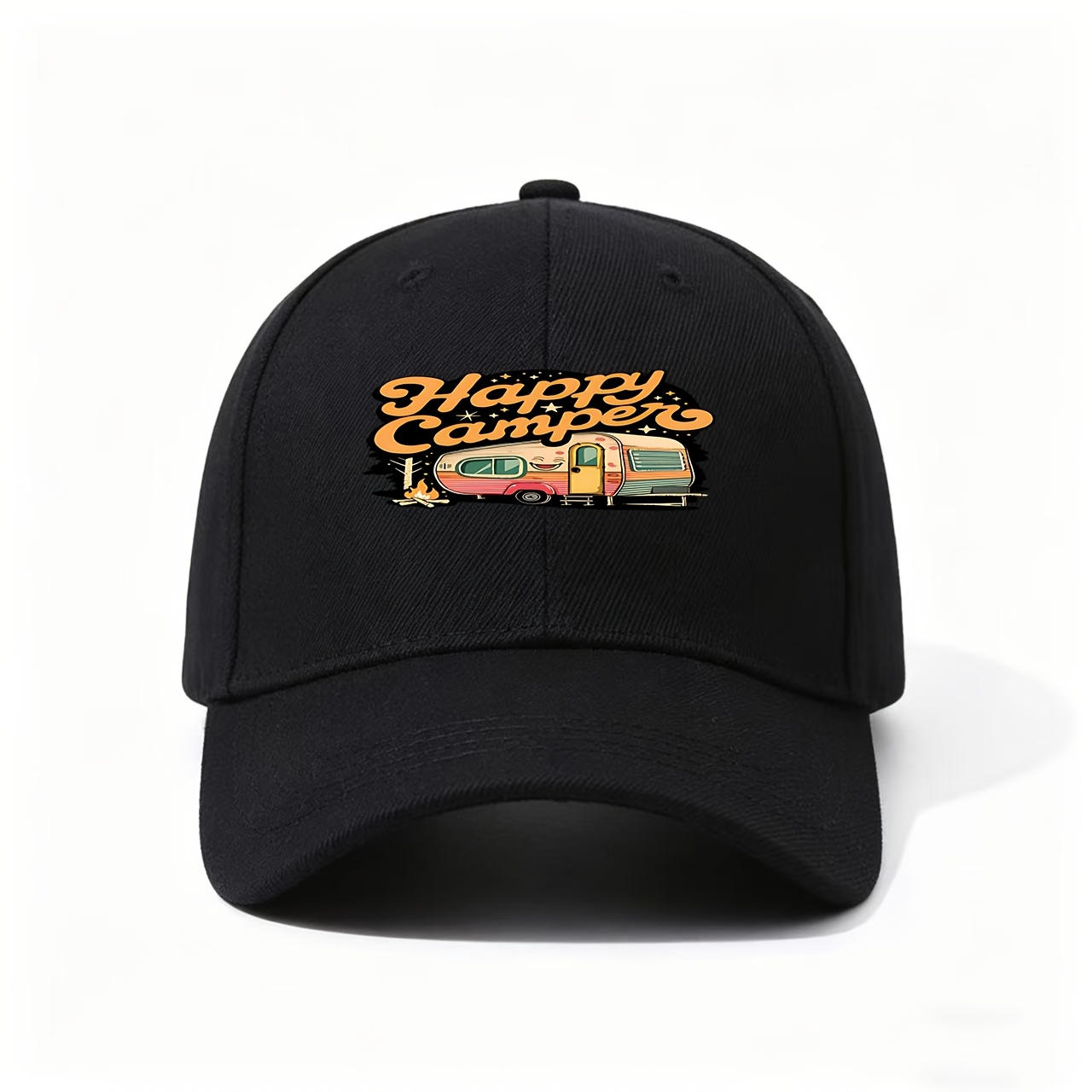 Outdoor Adventure Vacations - Casquette Happy Camper Trailer Illustration, parfaite