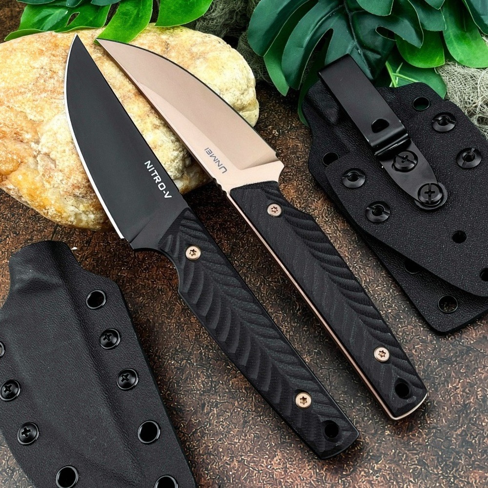 Survival Knife Full Tang - Couteau à lame fixe NITRO-V durable