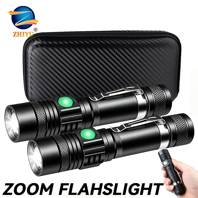 Outdoor Adventure Travel - Lampe torche LED T6 rechargeable, torche