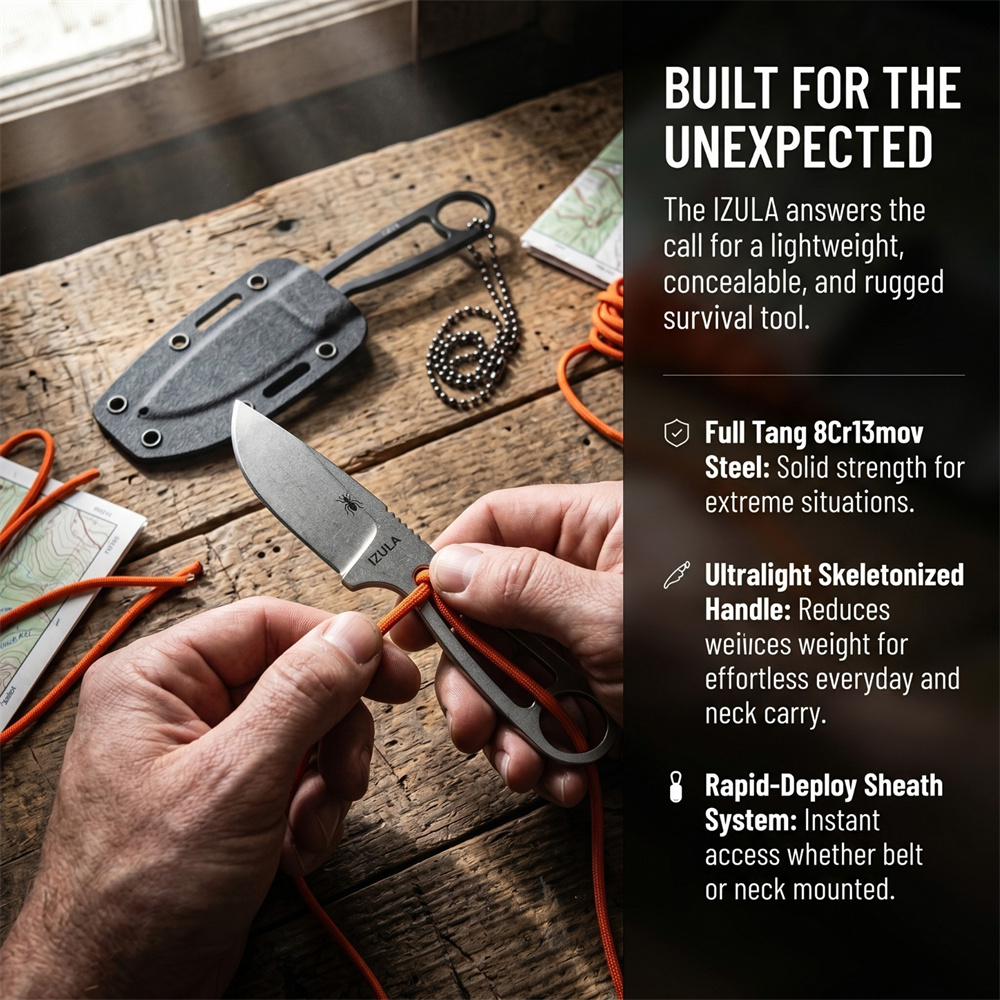 Couteau de survie à lame fixe  - Survival Knife Full Tang avis et prix