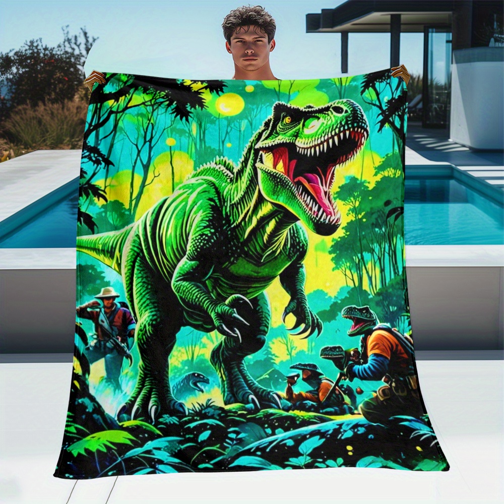 Couverture polaire dinosaure T - Outdoor Adventure For Kids avis et prix