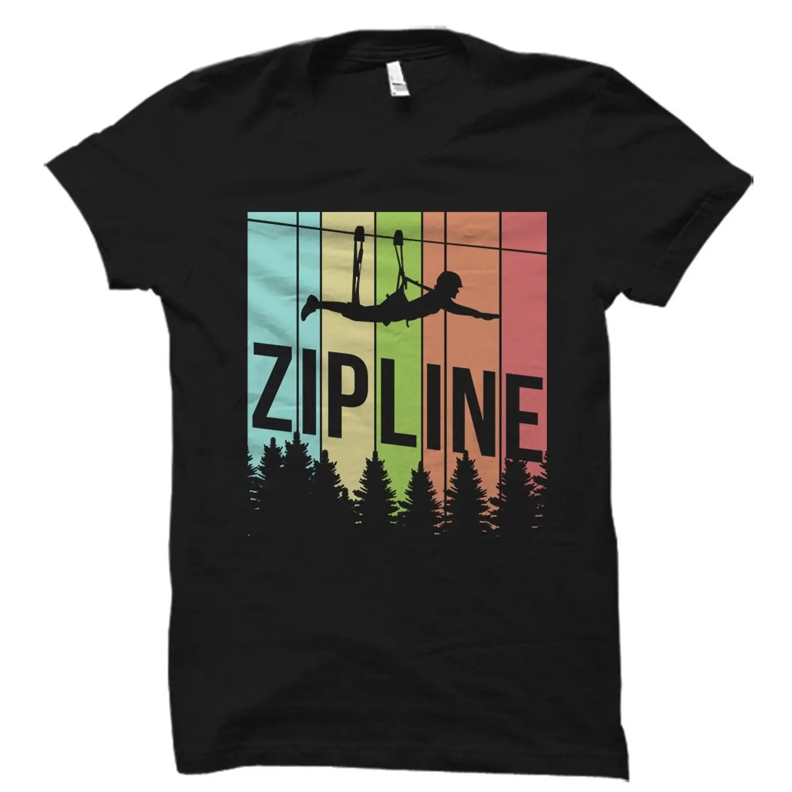 T-shirt vintage rétro Zipline  - Outdoor Adventure Ziplines & Waterfall Puerto Vallarta avis et prix